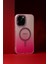 iPhone 15 Pembe Renk Geçişli Grace Premium Koruyucu Kılıf - Magsafe 3