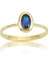 0,60 CT Oval Safir (Nano Safir) 925 Ayar Gümüş Tektaş-0.60 CT Oval Safir 925 Ayar Tektaş Gümüş Yüzük 1
