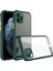 iPhone 11 Pro Max Kılıf Miami Şeffaf Silikon - Koyu Yeşil 1