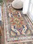 Vitage Mistik Etnik Desenli Eskitme Model Dokuma Taban Kilim 4