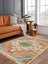 Vitage Harman Motif Etnik Desenli Eskitme Model Dokuma Taban Kilim 3