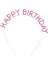 Bfs Pembe Renk Kristal Taşlı Gold Renk Kaplama Happy Birthday Taç 16X17 cm 1
