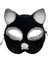 Bfs Siyah Renk Gümüş Simli Süet Kaplama Kedi Maskesi 18X14 cm 2