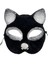 Bfs Siyah Renk Gümüş Simli Süet Kaplama Kedi Maskesi 18X14 cm 3