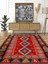 Vitage Hayat Ağacı Kırmızı Desen Etnik Model Dokuma Taban Kilim 3