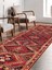 Vitage Eli Belinde Etnik Desen Eskitme Model Dokuma Taban Kilim 4