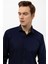 Slim Fit Mikro Desenli Kolay Ütü Teri Emen Nefes Alan Kravat Yaka Dört Mevsim Erkek Gömlek 4