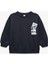 Uzun Kollu Bisiklet Yaka Baskılı Pamuklu Sweatshirt 1