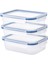 Plastik Saklama Kabı Seti, Şeffaf, 1 Lt, Kare-Dikdörtgen, 3 Parça 1