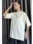Kadın Bisiklet Yaka Yan Yırtmaç Detaylı Salaş T-Shirt P-00003411 2