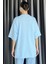 Kadın Bisiklet Yaka Yan Yırtmaç Detaylı Salaş T-Shirt P-00003411 3