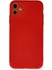 iPhone 11 Kılıf Nano Içi Kadife Silikon - Kırmızı 1
