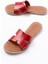 169-6100 Kırmızı Ortopedik Hakiki Deri Kadın Terlik 3