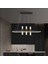 Siyah 110*25CM 3000K Işık, Kumandalı, Elips Avize, Boru LED Lamba,çember Sarkıt Avize, Modern, Dekoratif 1
