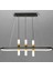 Siyah 110*25CM 3000K Işık, Kumandalı, Elips Avize, Boru LED Lamba,çember Sarkıt Avize, Modern, Dekoratif 2