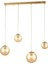 Pigaro 4 lü Yemek Masası Üstü Bal Renk Camlı Modern Sarkıt Avize - (Gold Kaplama) 1