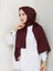 Bordo Leopar Jakarlı Şal – 75X185 cm 2
