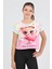 Düşük Kol Ballerina Cappucino Dijital Baskı Tshirt - 6632 1