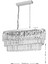 Linsa 70x30 Cm'lik Kristal Cam Taşlı Yemek Masası Üstü Lüks Avize - (gümüş Yaldız) 2