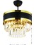 Dora 30 Cm'lik Gold Şeritli Kristal Taşlı Lüks Avize (SİYAH-GOLD) 4