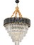 Palmira 60 Cm'lik Kristal Taşlı Lüks Avize 6'lı - (siyah-gold) 3
