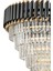 Palmira 60 Cm'lik Kristal Taşlı Lüks Avize 6'lı - (siyah-gold) 6