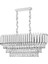 Palmira 75x35 Cm'lik 3 Katlı Prizma Kesim Kristal Taşlı Lüks Avize 6'lı - (gümüş-yaldız) 2