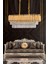 Kristal Taşlı Alüminyum Sarkıt Avize Altın Sarı Modern Dekoratif Aydınlatma 75x35 cm 3