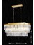 Linsa 70x30 Cm'lik Kristal Cam Taşlı Yemek Masası Üstü Lüks Avize - (sarı Yaldız) 2