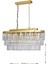 Linsa 70x30 Cm'lik Kristal Cam Taşlı Yemek Masası Üstü Lüks Avize - (sarı Yaldız) 3
