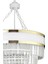 Dora 50 Cm'lik Gold Şeritli Kristal Taşlı Lüks Avize (beyaz-gold) 2