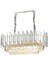 Sima 75x30 Cm'lik Kristal Cam Taşlı Lüks Yemek Masası Üstü Avize - (GÜMÜŞ YALDIZ) 2