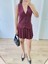 Takım Görünümlu Yelekli Mini Elbise- Bordo S-Bordo 4