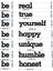 Be Real Be Yourself Duvar Yazısı Mdf Duvar Dekorasyon Ürünü 14 Parça 5