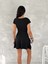Kısa Kollu Mini Elbise - Siyah S-Siyah 2