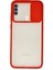 Samsung Galaxy A11 Kılıf Palm Buzlu Kamera Sürgülü Silikon - Kırmızı - ASBTC3948-5036 1