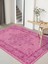 Vitage Pembe Etnik Desen Eskitme Model Dokuma Taban Kilim 2