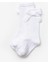 Beyaz Kadife Fiyonklu Kız Çocuk Çorap 1