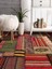 Vitage Karışık Renkli Yamalı Eskitme Model Dokuma Taban Kilim 1
