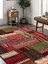 Vitage Karışık Renkli Yamalı Eskitme Model Dokuma Taban Kilim 2