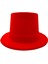 Bfs Kırmızı Renk Plastik Nubuk Kadife Kaplama Fötr Şapka 11 cm 1