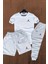 Jordan Baskılı Tshirt Şort Eşofman Şeti -Üçlü Set -%100 Pamuk Oversize Kalıp-Battal Kesim-Caglisa 1