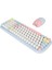 Mavi Geezer Zero Kablosuz Q Klavye Mouse Seti Mavi SMK-648 5