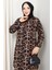Leopar Desenli Dokuma Viskon Ikili Takım 1576 - Siyah 2