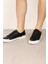 Siyah Deri Fileli Erkek Sneakers 2