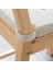 Justına Sandalye Minderi 42/35X40X4 cm Ekru Çift Taraflı Cırtcırtlı Makinede Yıkanabilir Minder 2
