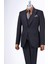 Italyan Stil Ceket Yelek Pantolon Takım Elbise Siyah T8614 1