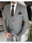 Italyan Stil Slim Fit Ceket Yelek Pantolon Takım Elbise Siyah T8355 1