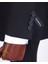 Italyan Stil Slim Fit Erkek Ceket Yelek Pantolon Takım Elbise Siyah T9024 4