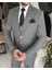 Italyan Stil Slim Fit Ceket Yelek Pantolon Takım Elbise Siyah T8355 3